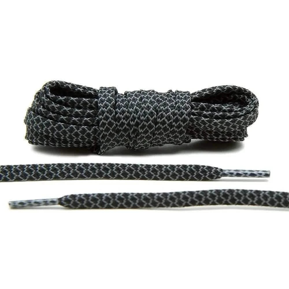 Lace Lab Black Reflective Flat Laces 1.0