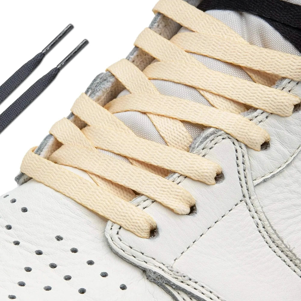 Lace Lab Black/Cream Union Jordan 1 Replacement Shoelaces