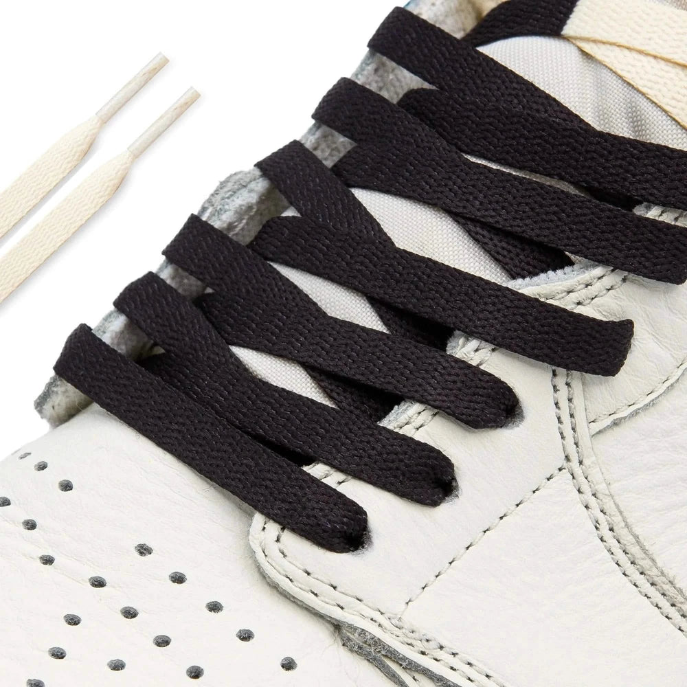 Lace Lab Cream/Black Union Jordan 1 Replacement Shoelaces