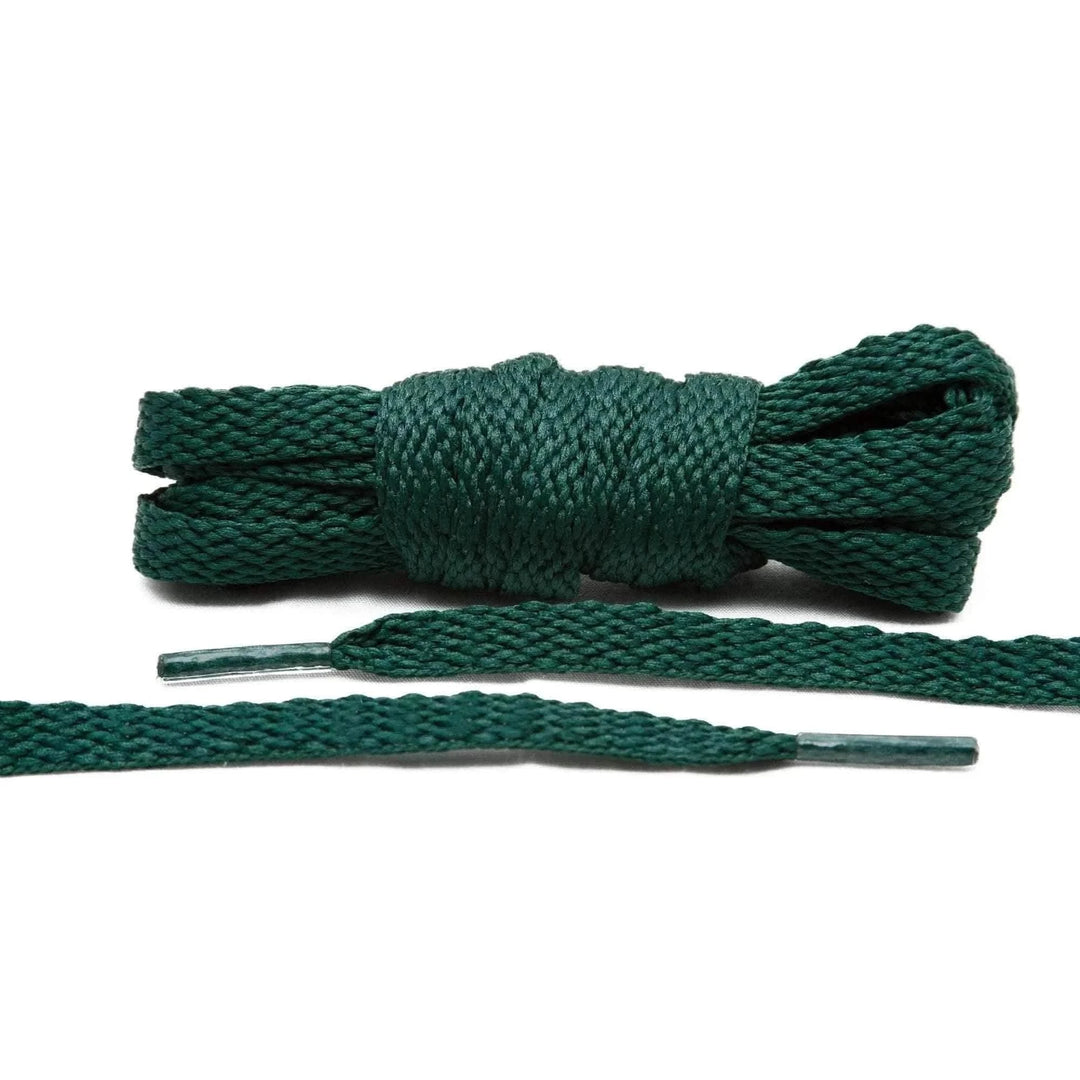 Lace Lab Dark Green Flat Shoe Laces