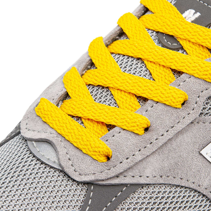 Flat Gold Lace Lab Laces on shoes