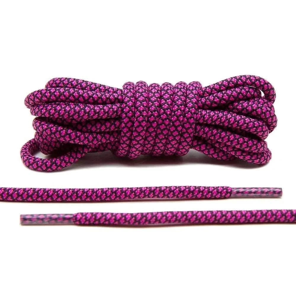 Hot Pink/Black Rope Laces - Main Image