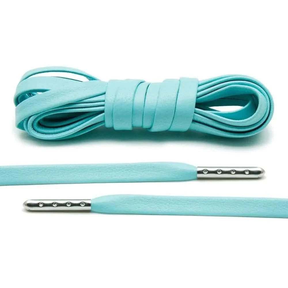 Lace Lab Mint Luxury Leather Laces - Silver Plated