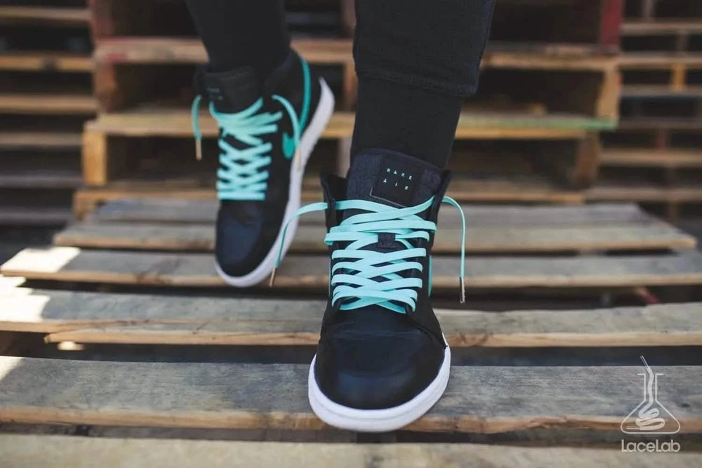 Lace Lab Mint Luxury Leather Laces - Silver Plated