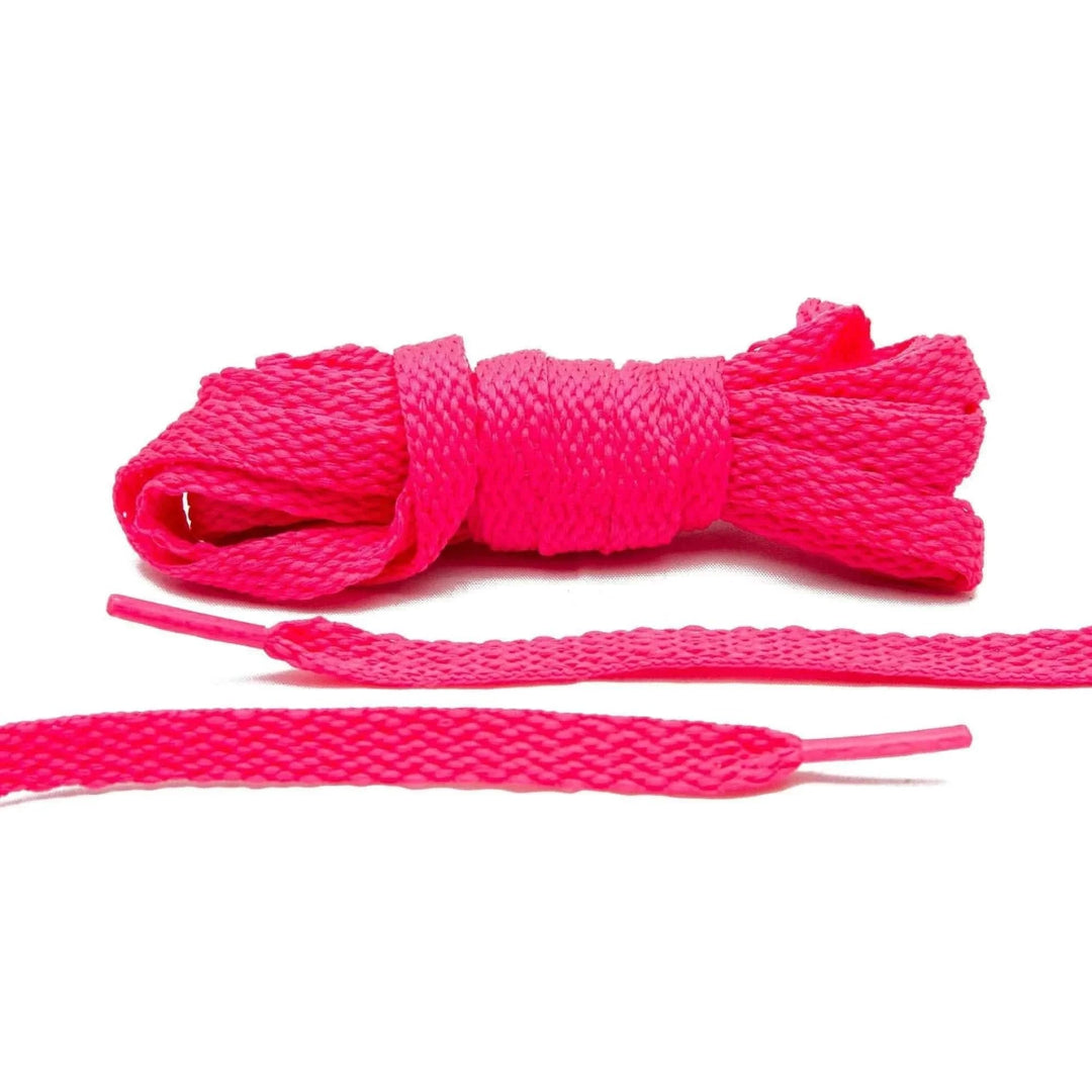 Lace Lab Neon Pink Flat Shoe Laces