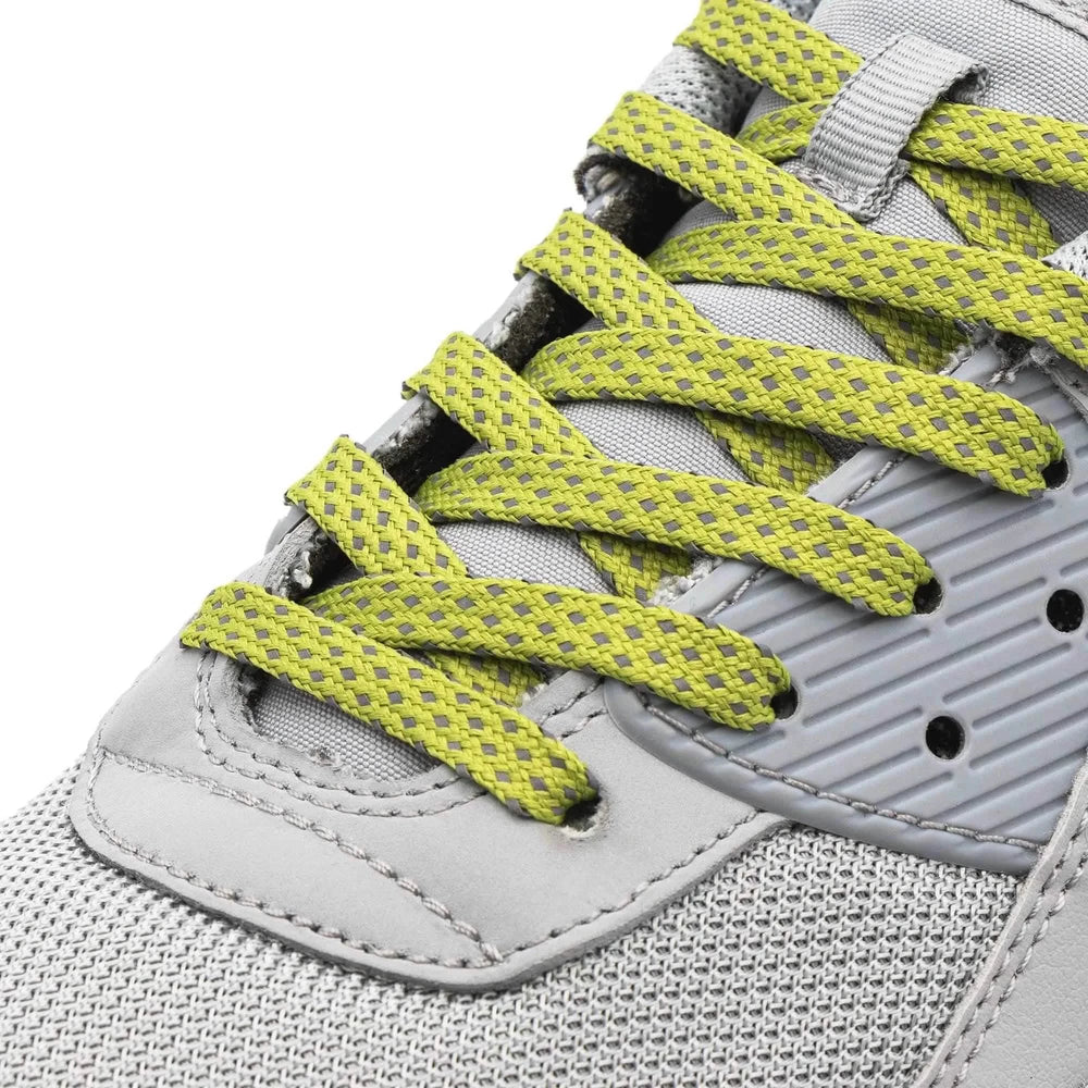 Lace Lab Olive - Reflective Flat Laces 2.0
