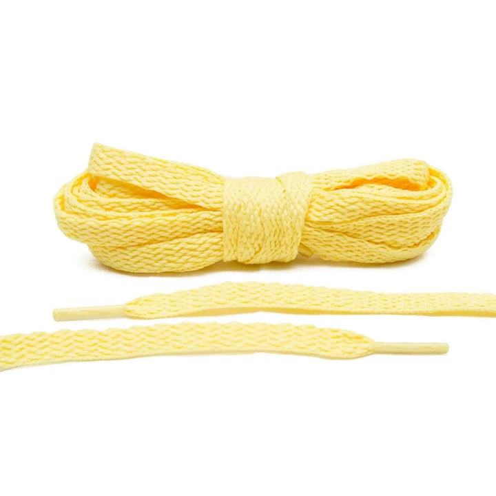 Lace Lab Pale Yellow Flat Shoe Laces