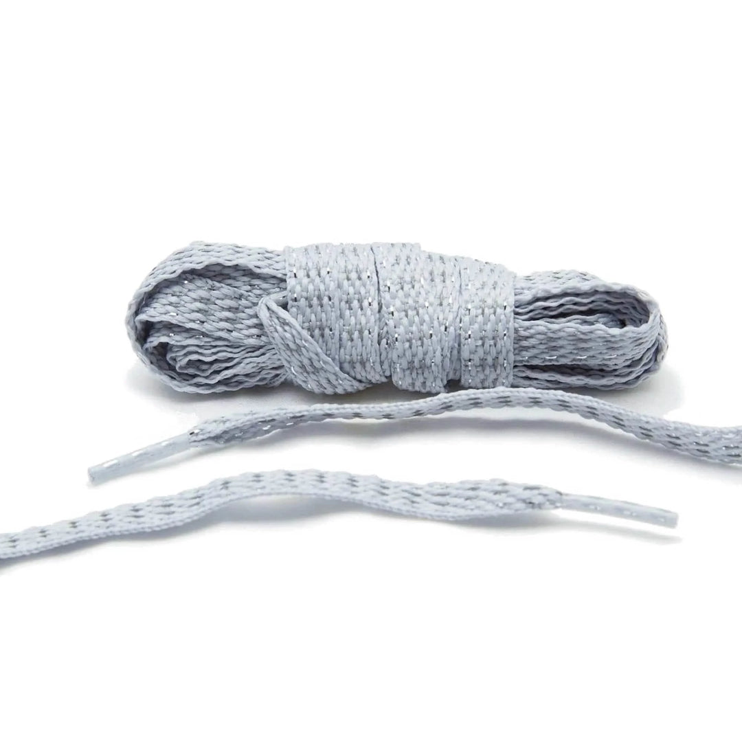 Lace Lab Silver Reflective Flat Laces