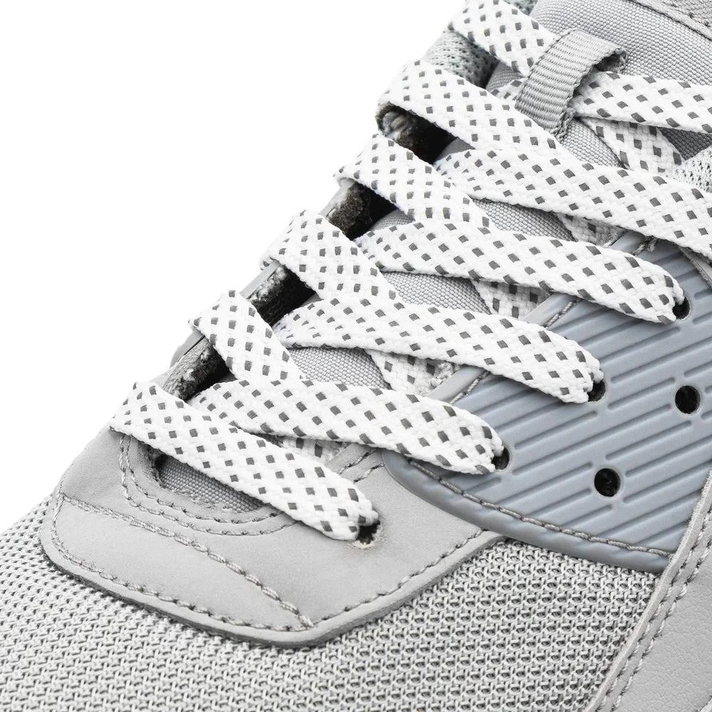 Lace Lab White - Reflective Flat Laces 2.0