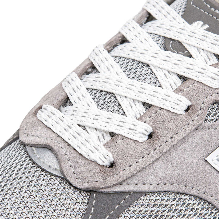 Flat White Reflective Lace Lab Laces on shoes
