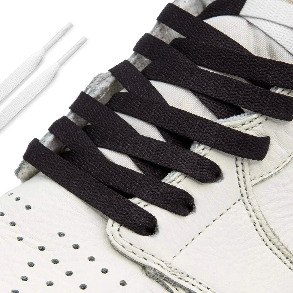 Lace Lab White/Black Union Jordan 1 Replacement Shoelaces