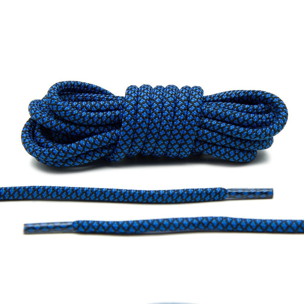The Columbia Blue and Black Rope Laces, exclusive to Lace Lab, are great for your Air Jordan IV's.