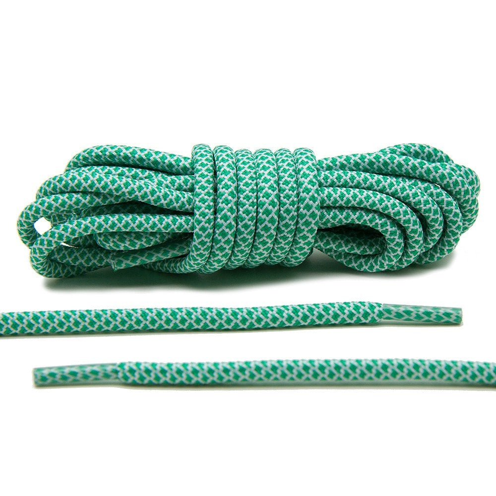 Mint Green/White Rope Laces