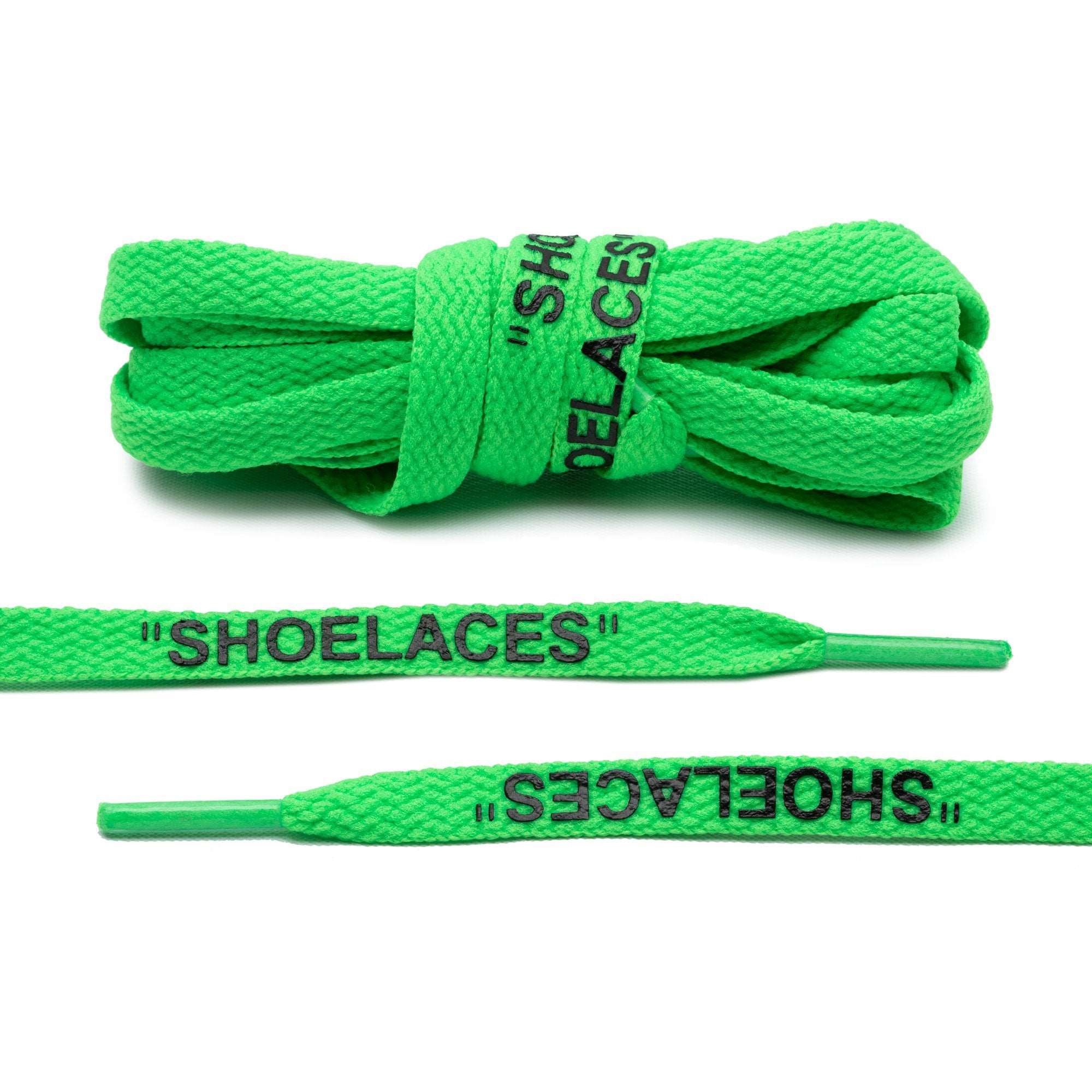 Neon Green Off-White Style Shoelaces 45