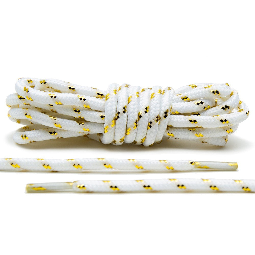 White/Metallic Gold v2.0 Rope Laces *FINAL SALE*