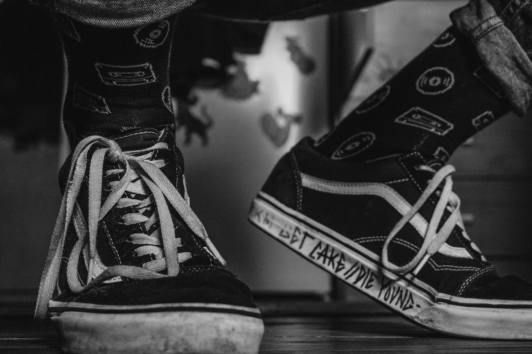 black sneaker