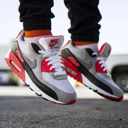 White and Orange Sneakers