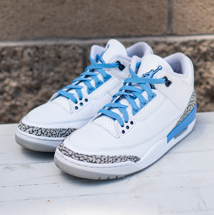 Nike Air Jordan with Lace Lab Carolina Blue Flat Laces