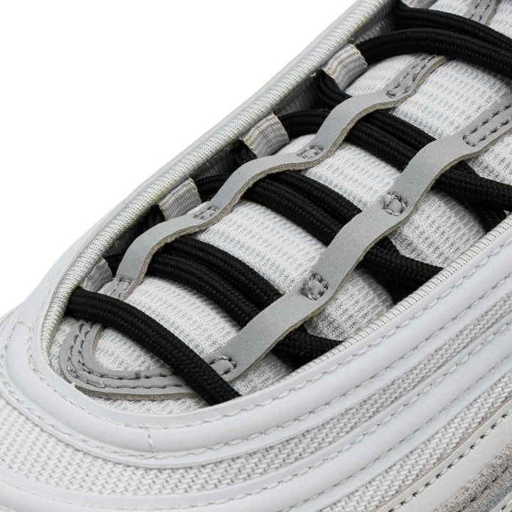 Lace Lab Black Rope Laces on shoe
