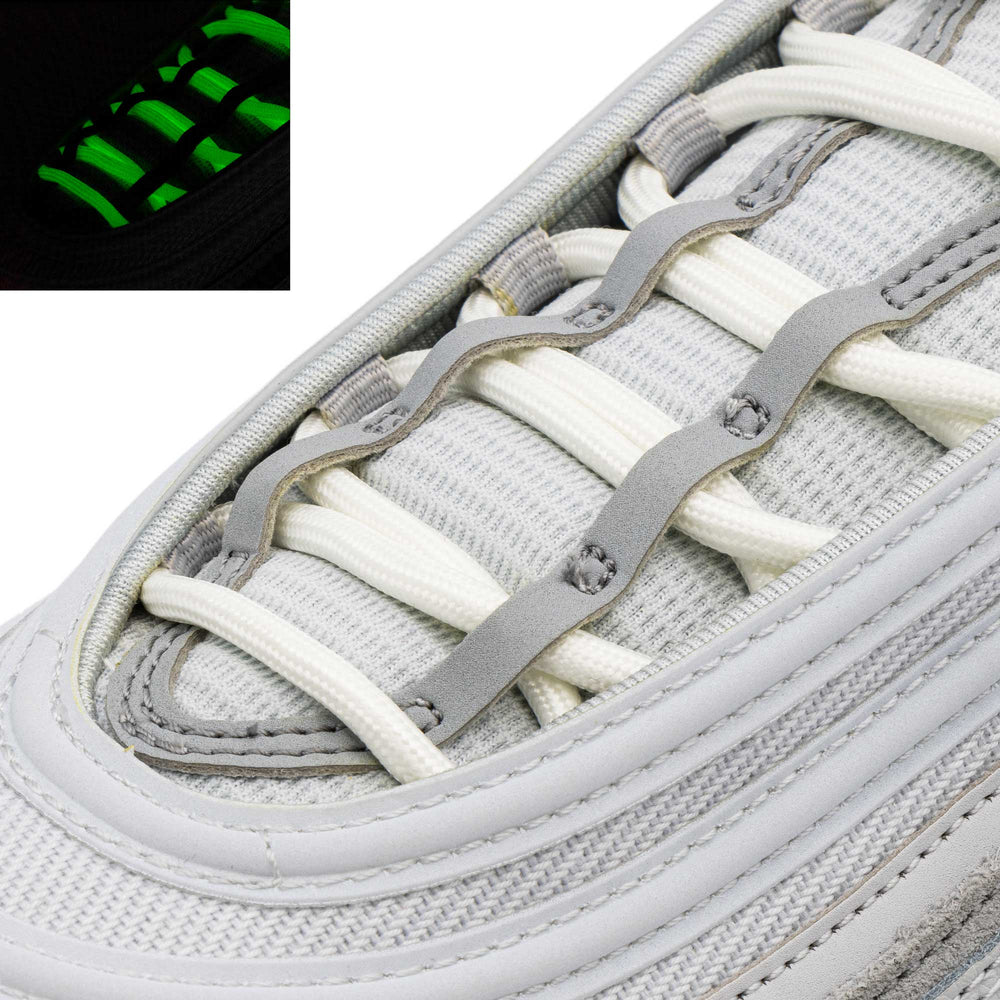 Lace Lab Glow In The Dark Rope Laces on shoe