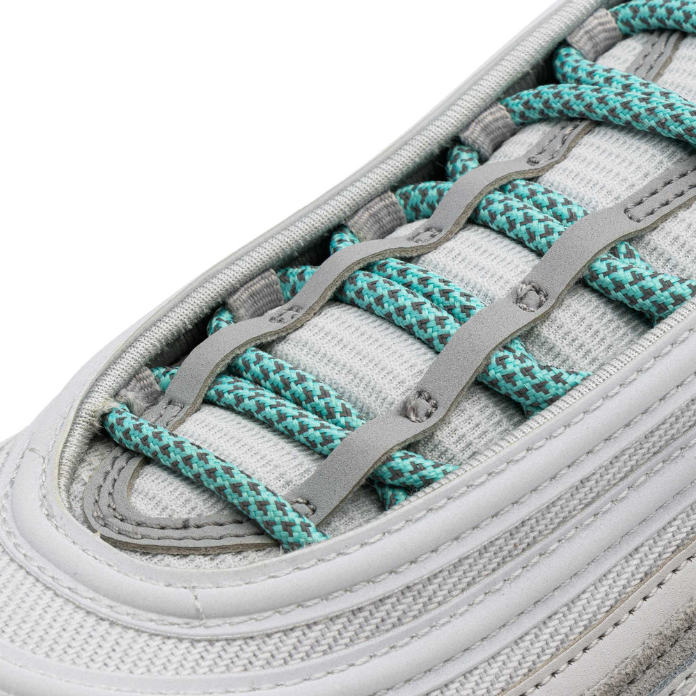 Lace Lab Mint 3M Inverse Rope Laces on shoe