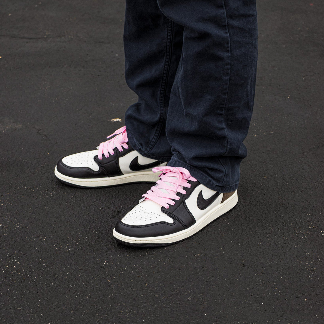 AJ1 Low Mocha with Pink Lace Lab Jordan Replacement Laces
