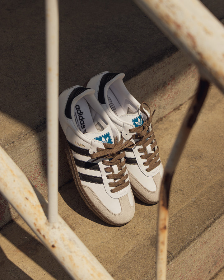 Lace Lab Mocha Shoelaces on Adidas Samba