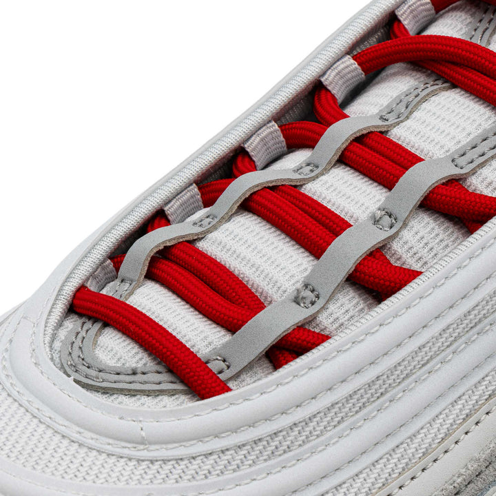 Lace Lab Red Rope Laces on shoe