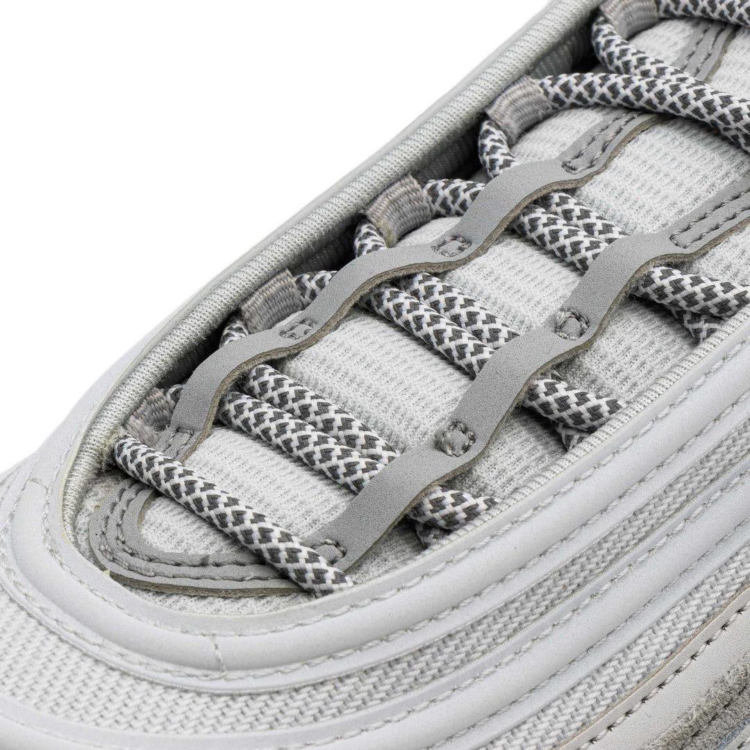 Lace Lab Static V2 Reflective Rope Laces on shoe