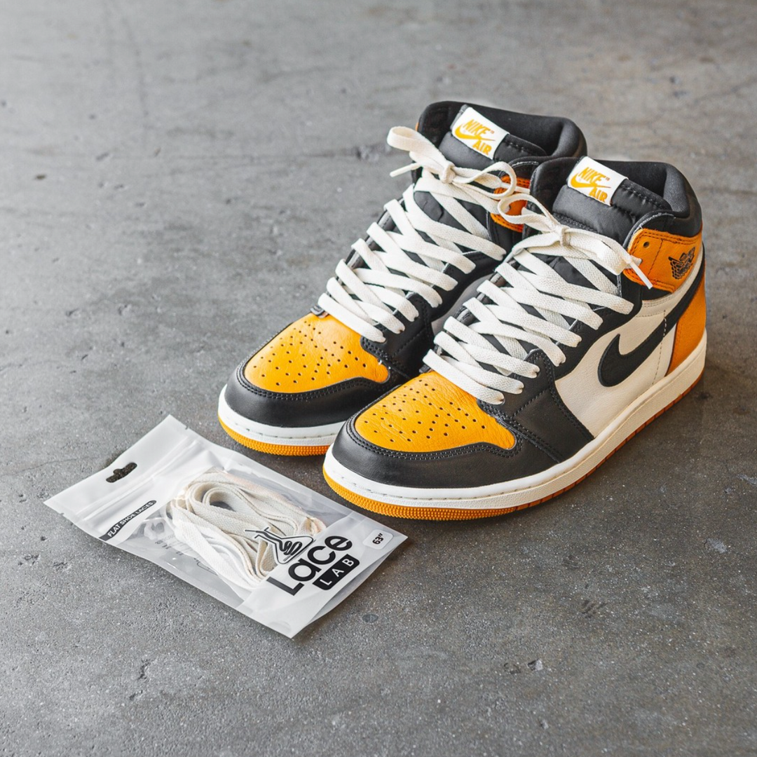 Air Jordan Taxi 1's with Lace Lab Sail Jordan 1 Replacement Laces