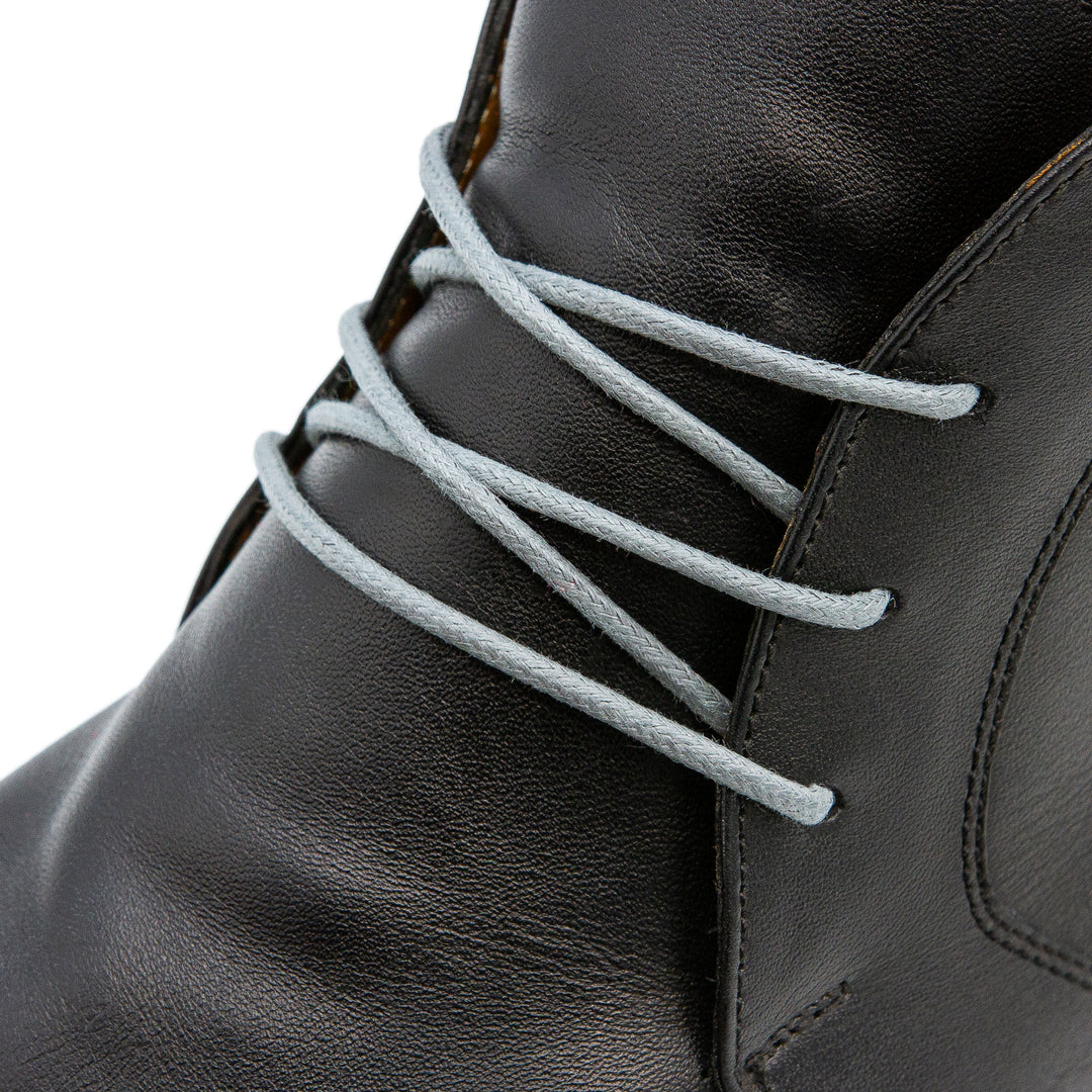 Cool Grey Waxed Dress Shoelaces