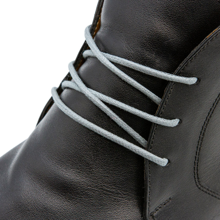 Cool Grey Waxed Dress Shoelaces