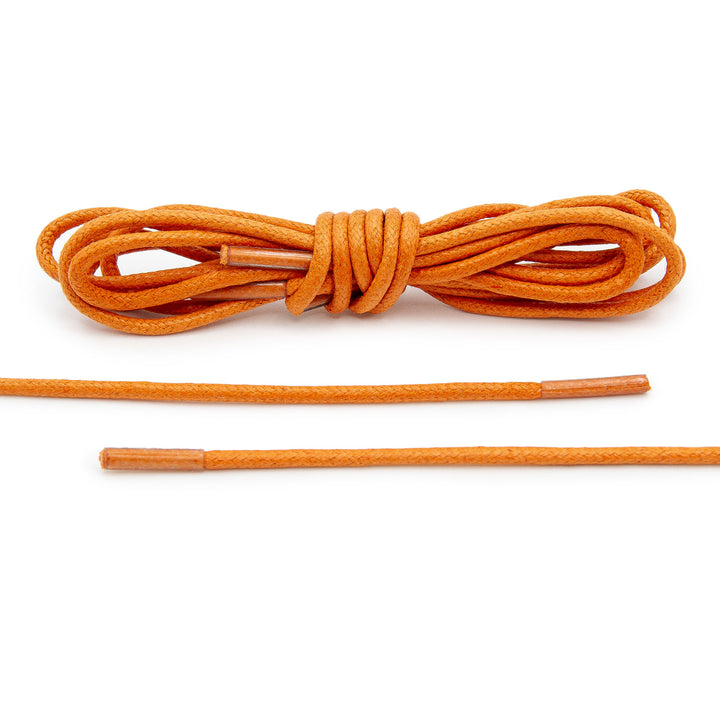 Orange Waxed Dress Shoelaces