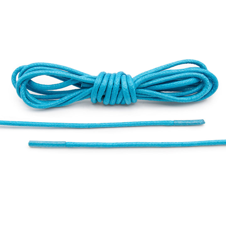 Sky Blue Waxed Dress Shoelaces