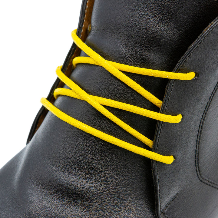 Yellow Waxed Dress Shoelaces