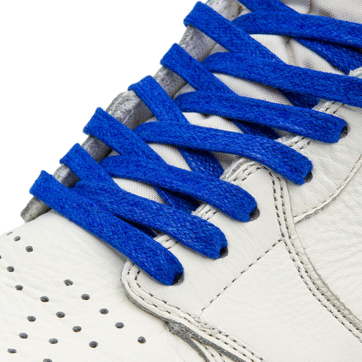 On Shoe picture of Blue Lace Lab Waxed Shoelaces