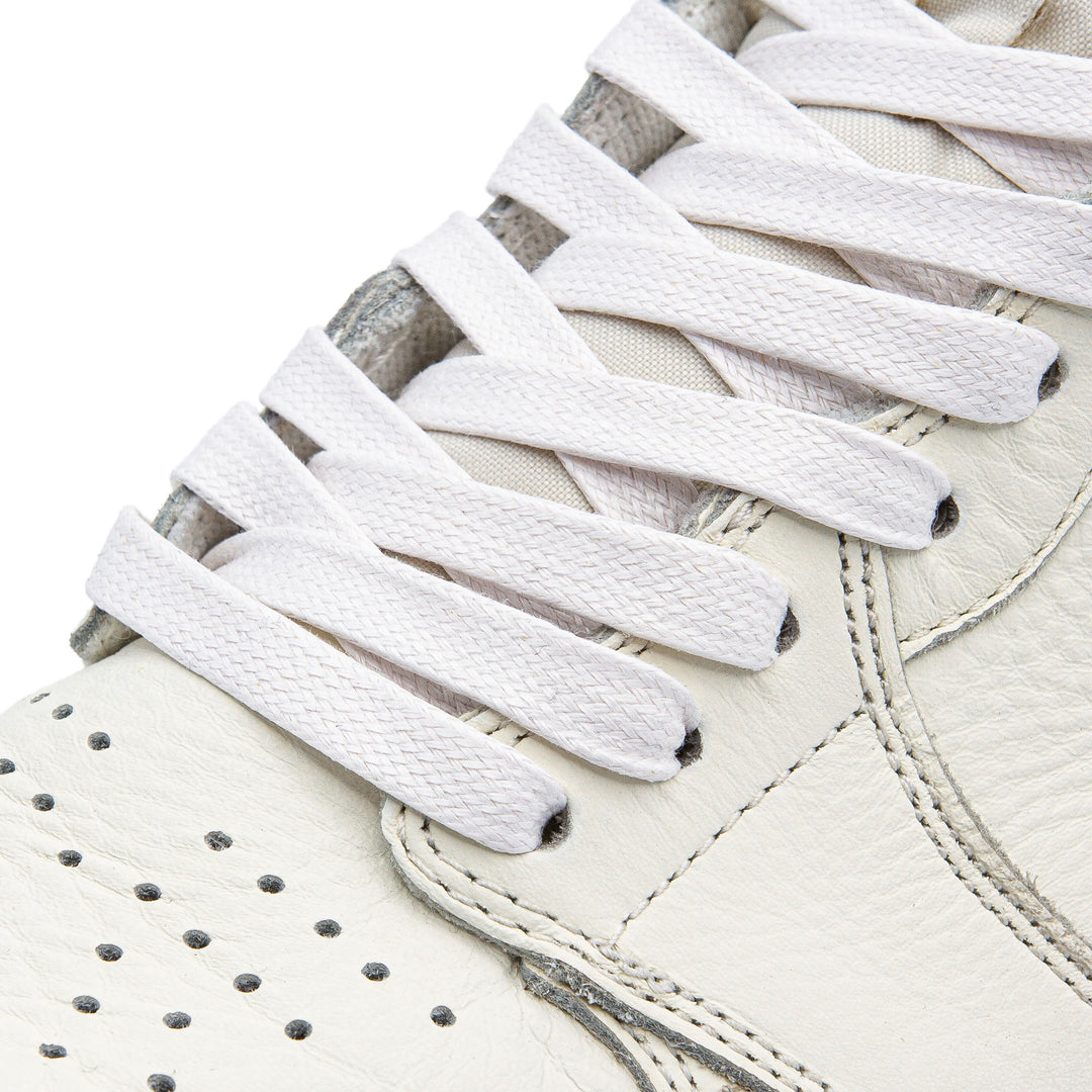 On Shoe picture of White Lace Lab Waxed Shoelaces