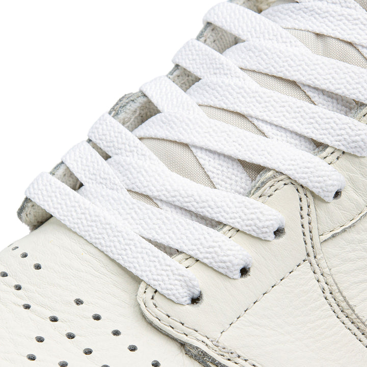 On Shoe picture of Lace Lab White Jordan 1 Replacement Shoelaces