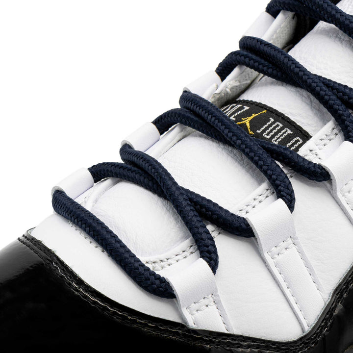 Navy Blue - XI Rope Laces on shoe Jordan XI