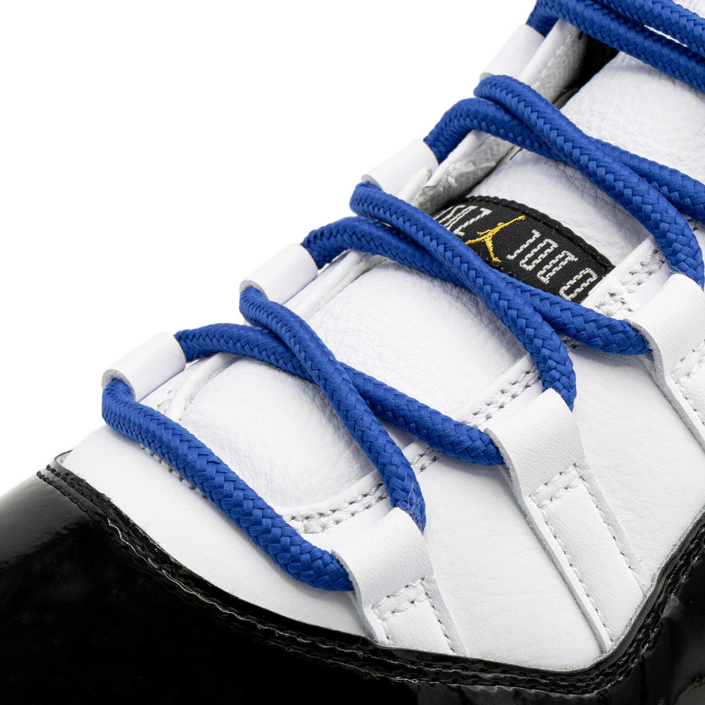 Royal Blue - XI Rope Laces on shoe Jordan XI