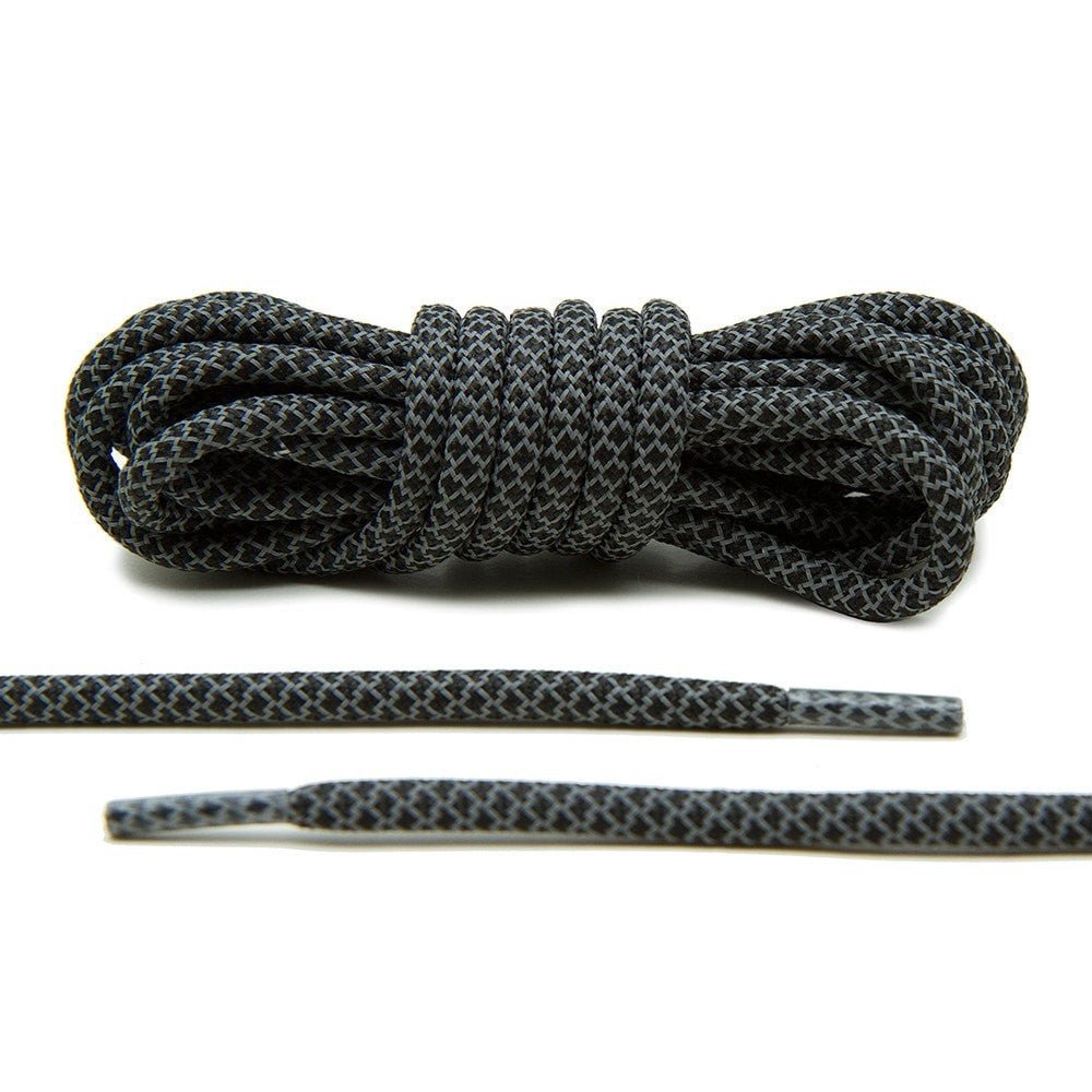 Black 3M Reflective Rope Laces - Lace Lab
