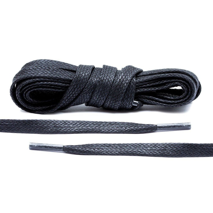 Black Waxed Shoe Laces - Lace Lab