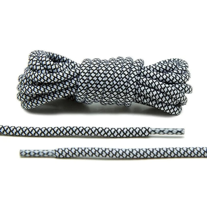 Black/White Rope Laces - Lace Lab