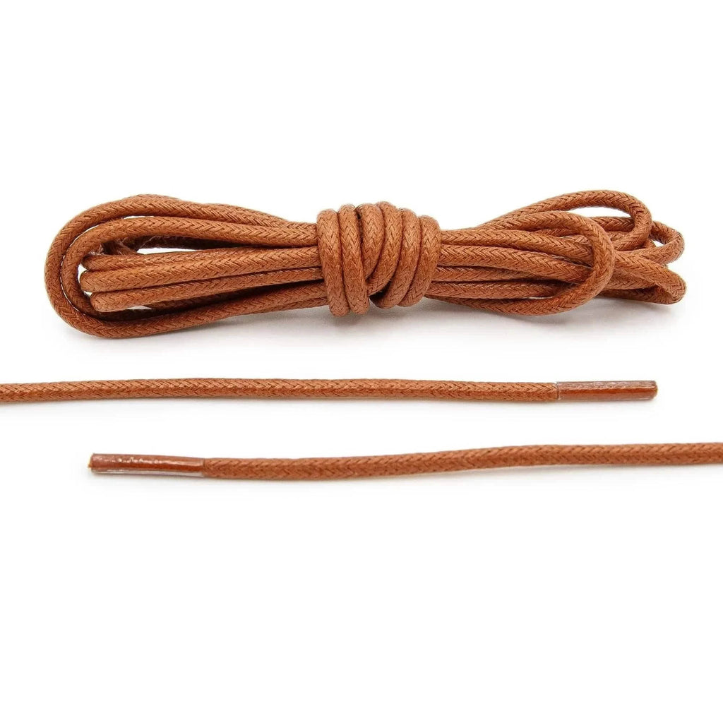 Brown Waxed Dress Shoelaces 36