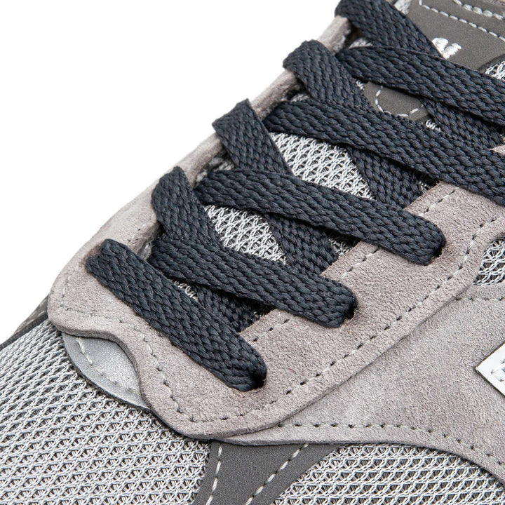 Flat Charcoal Grey Lace Lab Laces on shoes