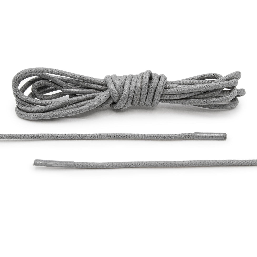 Cool Grey Waxed Dress Shoelaces - Lace Lab