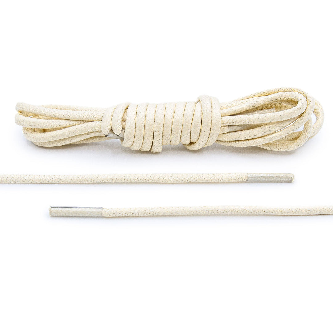 Cream Waxed Dress Shoelaces - Lace Lab