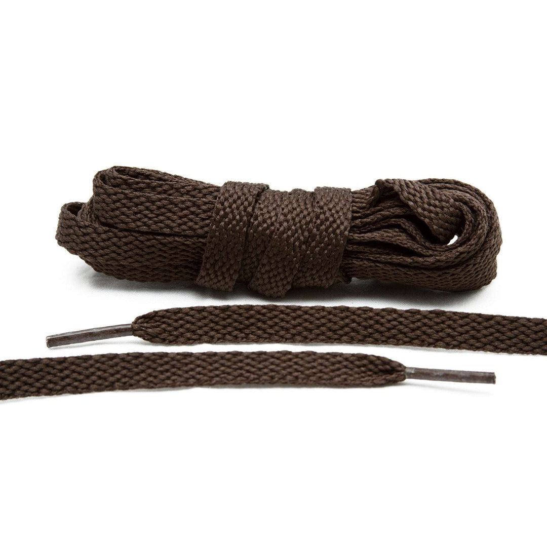 Dark Brown Flat Shoe Laces - Lace Lab