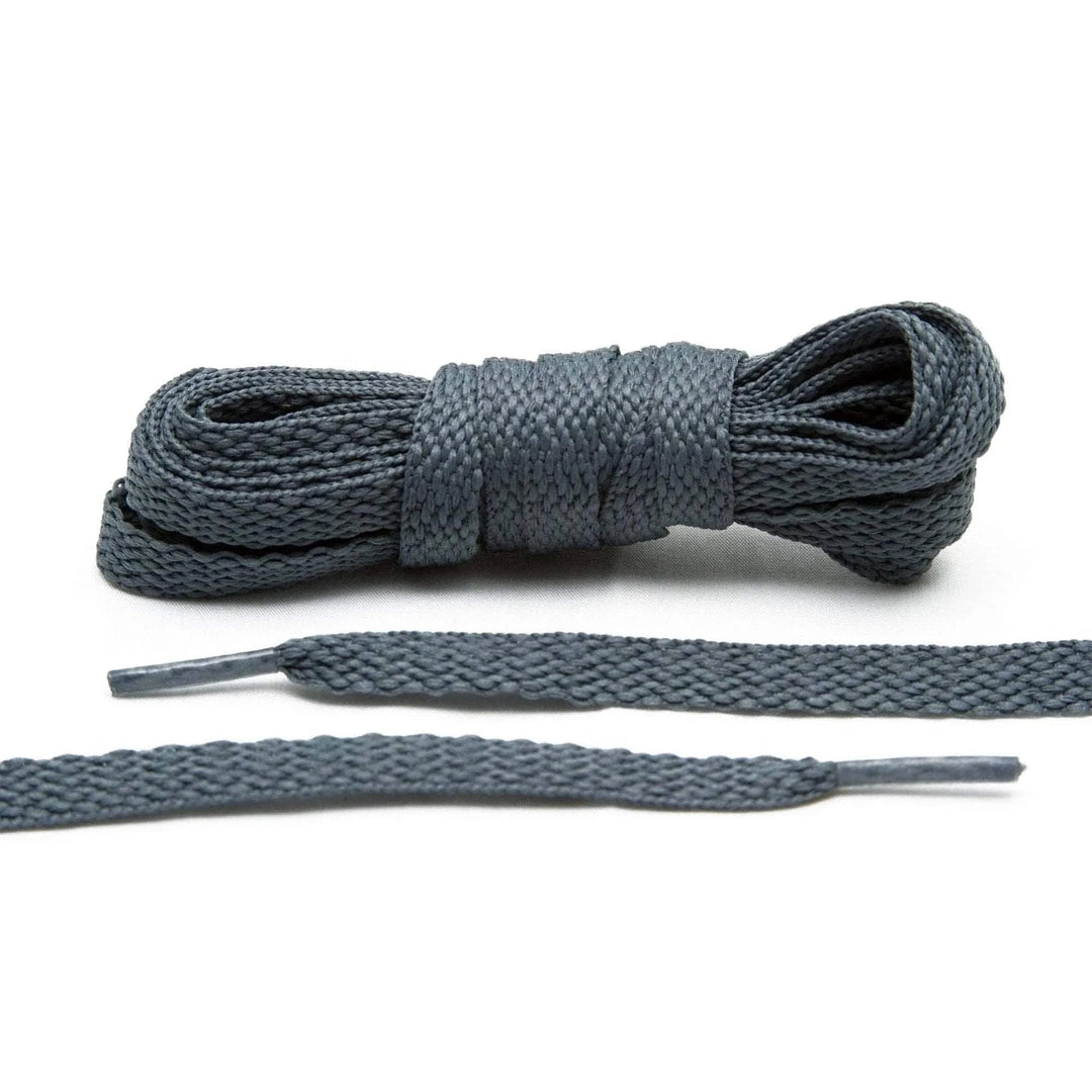 Dark Grey Flat Shoe Laces - Lace Lab