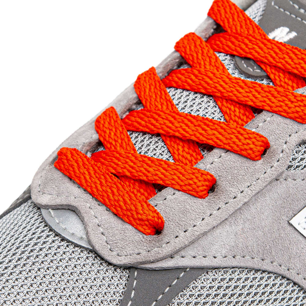 Dark Orange Flat Shoe Laces - Lace Lab